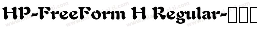 HP-FreeForm H Regular字体转换